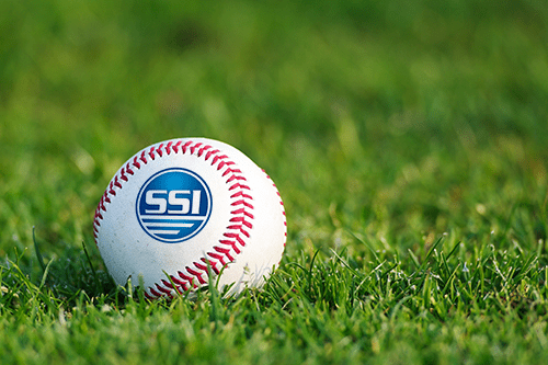 baseball on grass