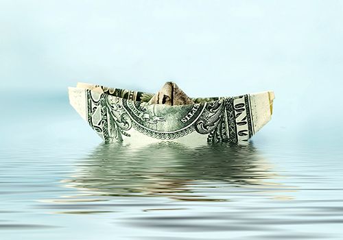 a bill in the shape of a boat