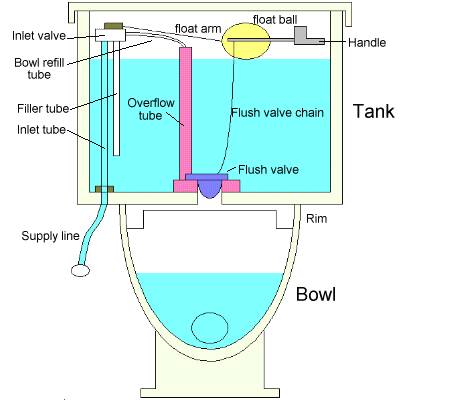 anatomy of a running toilet