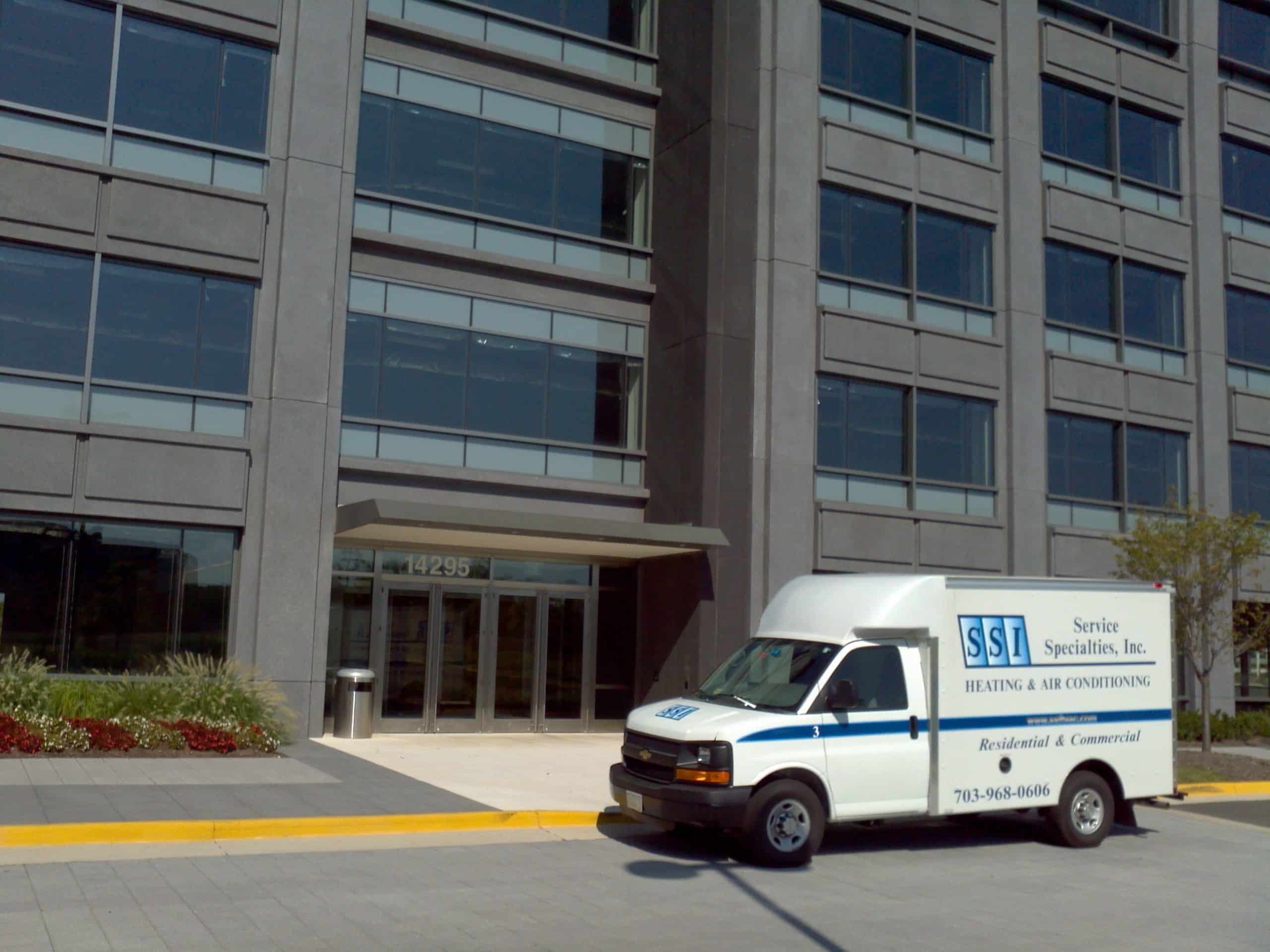 Vintage SS service truck from the 1980s, showcasing the company's early days.
