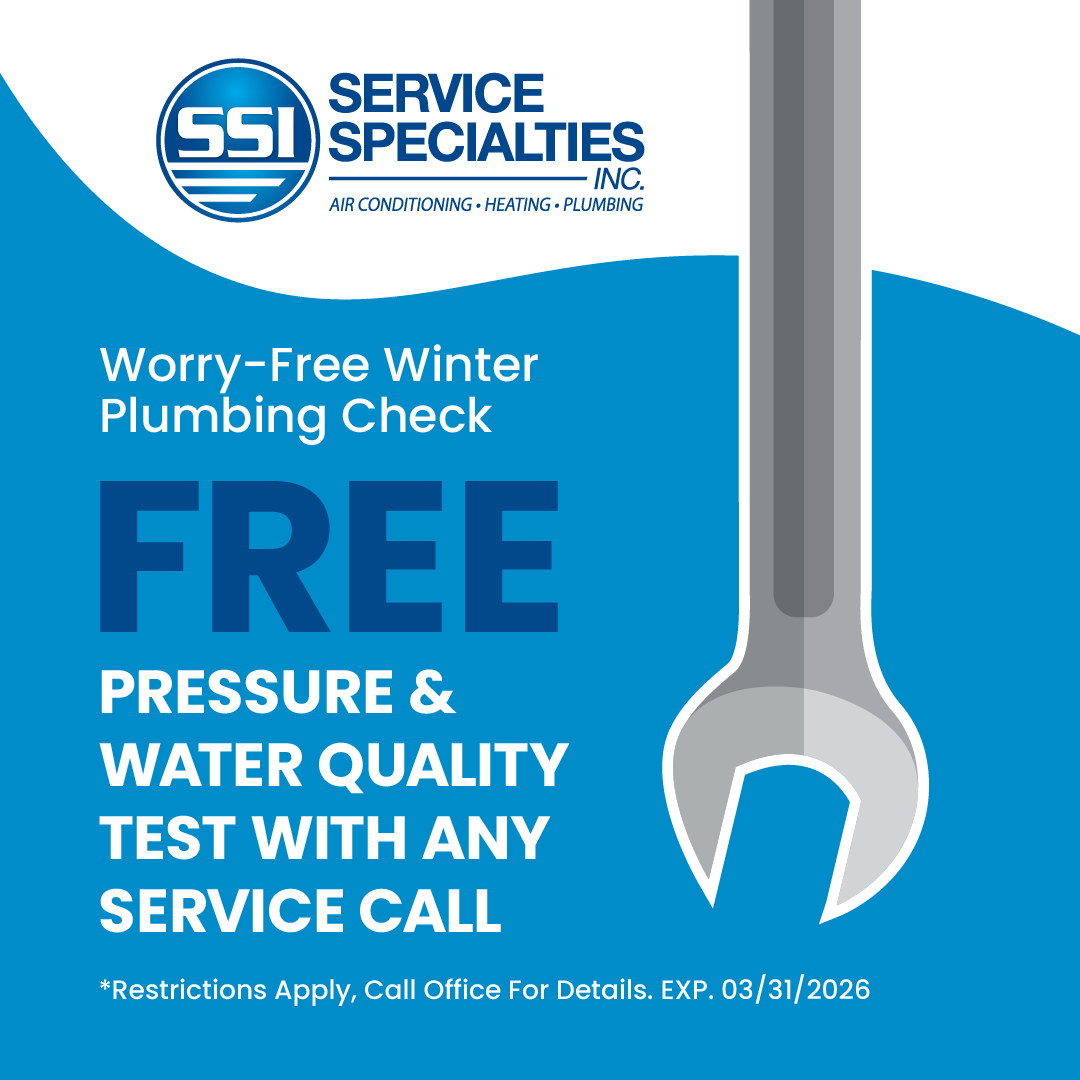 Free pressure &  Water quality test with any service call